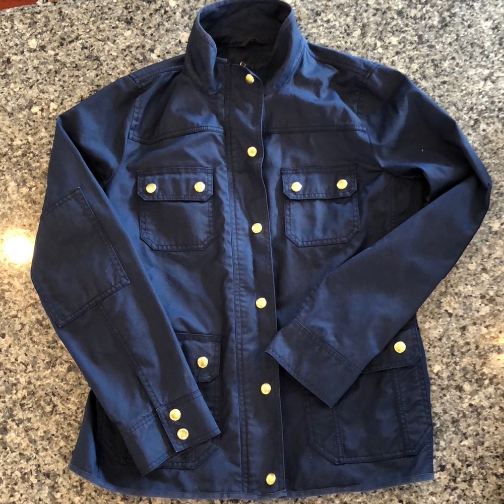 Jcrew navy field jacket medium